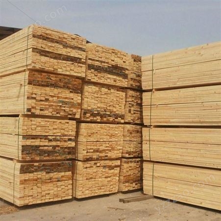 俄罗斯白松建筑木方 4X8建筑木方定制出售_呈果木方