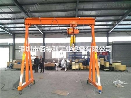 湖南龙门架设计生产 湘潭仓库装卸2吨龙门架 衡阳移动式葫芦起重机