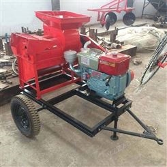 农场380v电机带动玉米脱粒机 可以配套柴油机拖拉机带动打苞米机