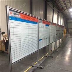 可移动支架看板 生产绩效仓库管理宣传 铝型材磁性双面白板