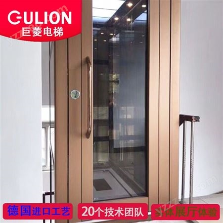 无机房顶高2.4米钢带平台式四层家用电梯 德国Gulio/巨菱品牌