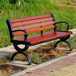 陕西西安公园椅户外休闲排椅景区塑木长条凳实木休息长条椅带靠背防腐木座椅厂家定制