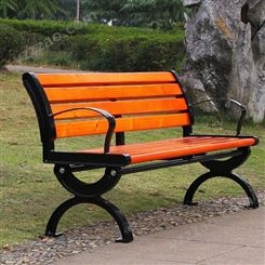 公园椅实木户外长条椅带靠背公共休闲塑木排椅景区园林防腐木休息座椅长条凳西安