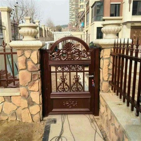 简约铝艺栏杆庭院栏杆花园雕花推拉门别墅阳台护栏