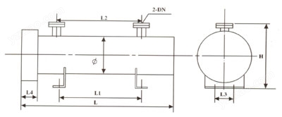 TYR系列辅助加热器结构示意图