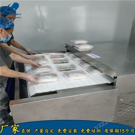 磊沐 多功能盒饭加热灭菌设备 冷餐盒饭微波加热设备 批量加热盒饭设备