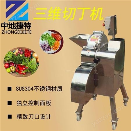 净菜加工设备 全自动三维切丁机 厨房生产线 小型切菜机