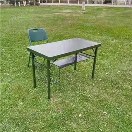 供应户外便携式折叠作业桌椅手提钢板桌椅箱式战备桌