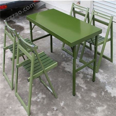 供应户外便携式折叠作业桌椅手提钢板桌椅箱式战备桌