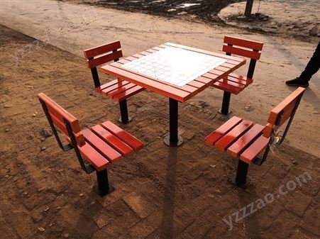 奥瑞体育户外公园椅子实木桌椅组合休闲椅专业制造