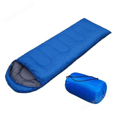信封式重量1.3公斤尼龙面料睡袋供应防潮保暖拉链式单人睡袋