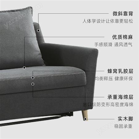 双人沙发床客厅多功能两用可折叠伸缩小户型家用带床垫