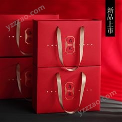 中式2021新款手提袋婚礼满月百日红色结婚喜糖大盒子 爱妃