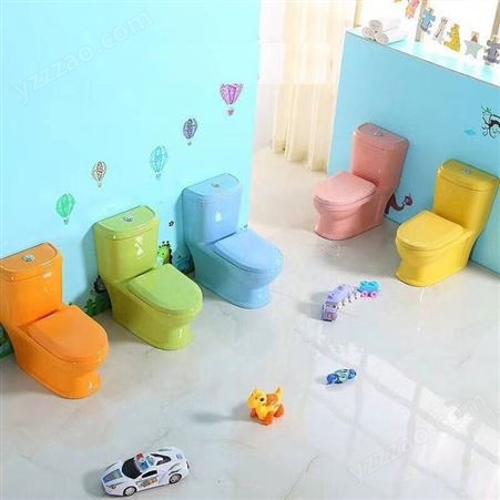 幼儿园陶瓷彩色马桶小朋友坐便器蹲便母婴室座便器儿童洁具座厕