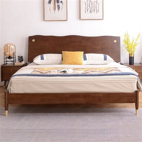 搏德森工厂直销全实木床1.8米1.5现代简约卧室家具北欧橡木双人床