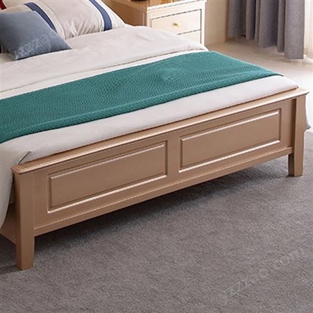 搏德森美式实木网红轻奢床现代简约主卧欧式婚床1.8米大床公主床软包床