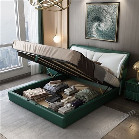 搏德森软体床现代简约双人主卧简约软包极简婚床新款意式轻奢酒店床