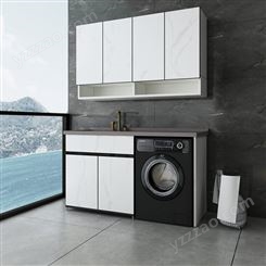 东莞全铝洗衣机阳台柜一体式  全铝阳台柜型材批发