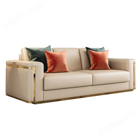 搏德森意式轻奢沙发头层牛皮大小户型现代客厅简约组合后现代皮沙发厂家