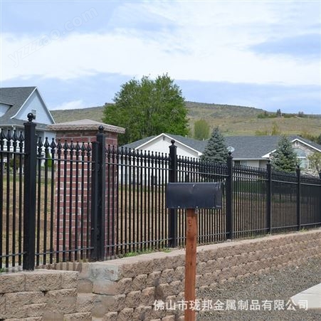 厂家欧式铁艺护栏花园庭院别墅外墙围栏小区草石隔离带围铁艺栅栏