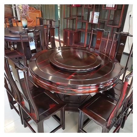 大红酸枝 交趾黄檀1.38m餐桌 明式餐桌