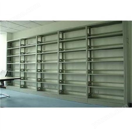 供应单面钢制书架 钢木双柱双面式 学校用图书架 可随意组合 支持定制