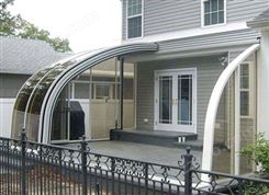 断桥铝门窗封阳台别墅隔音窗可移动阳光房折叠伸缩电动玻璃顶定制